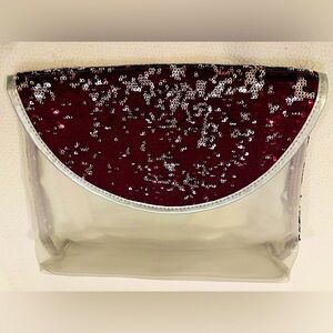 Sparkly Maroon and Silver Mutli-purpose Bag